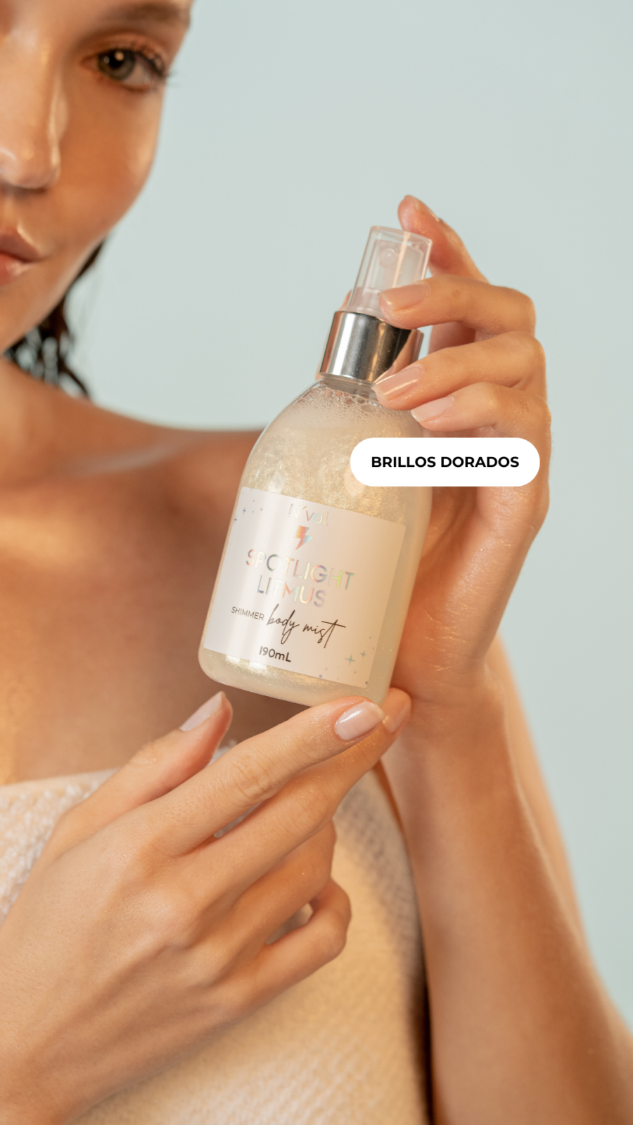 SHIMMER BODY MIST SPOTLIGHT LITMUS (BRILLOS DORADOS) - Imagen 4
